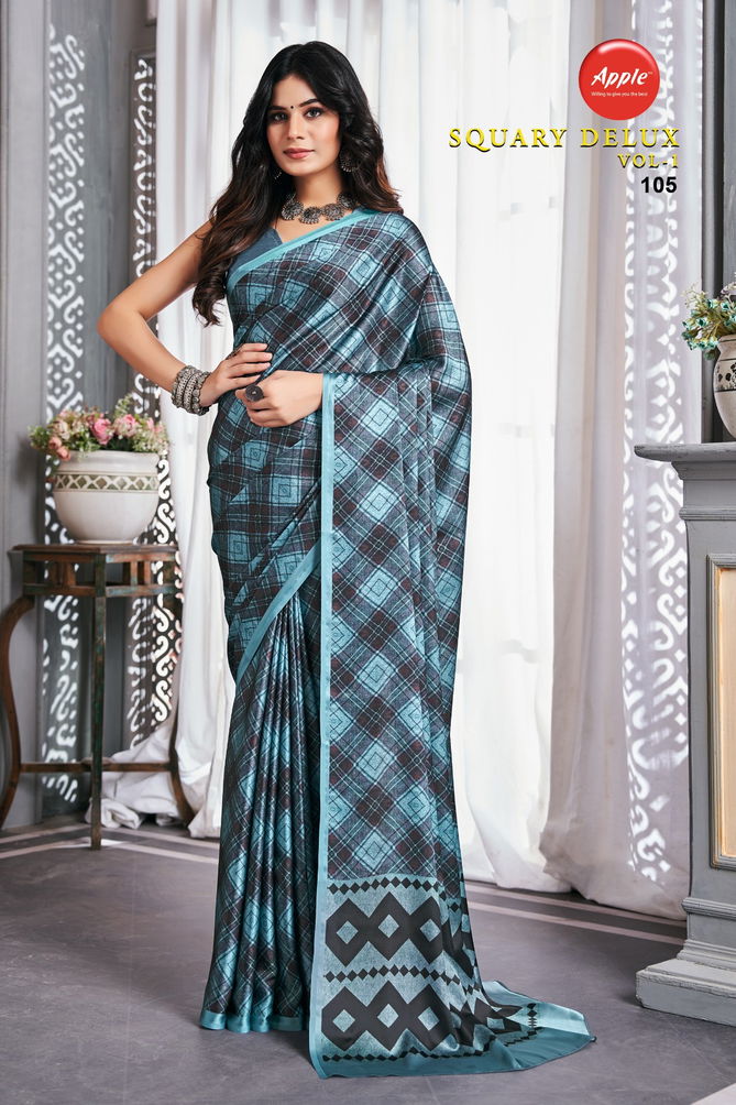 Squary Delux Vol 1 By Apple Printed Sarees Catalog
